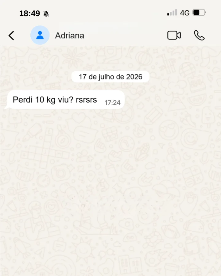 Mensagem de Adriana no WhatsApp